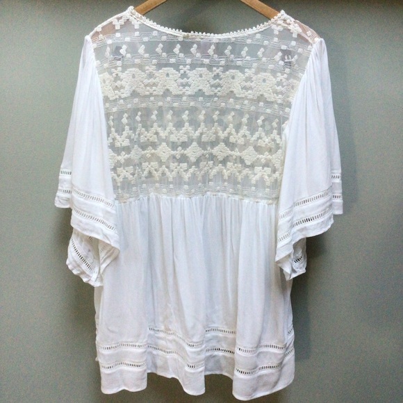 Knox Rose Bohemian Peasant Bell 3/4 Sleeves Tunic Top - Picture 6 of 10